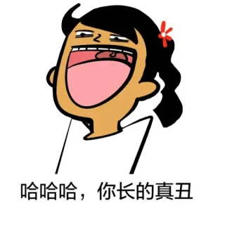 哈哈哈，你长得真丑