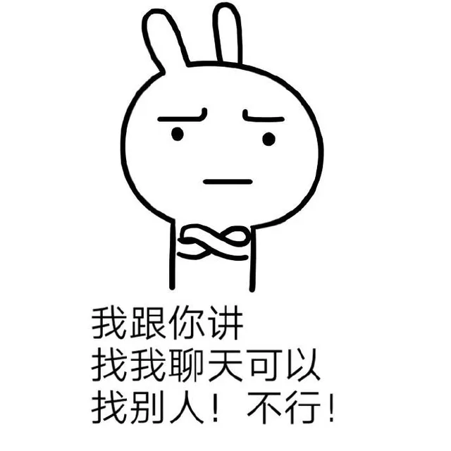 我跟你讲找我聊天可以找别人!不行