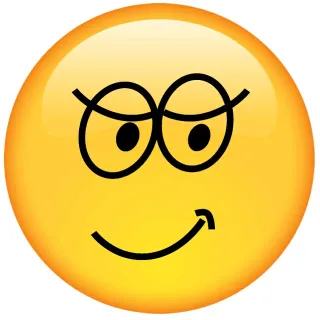 戴着眼镜笑