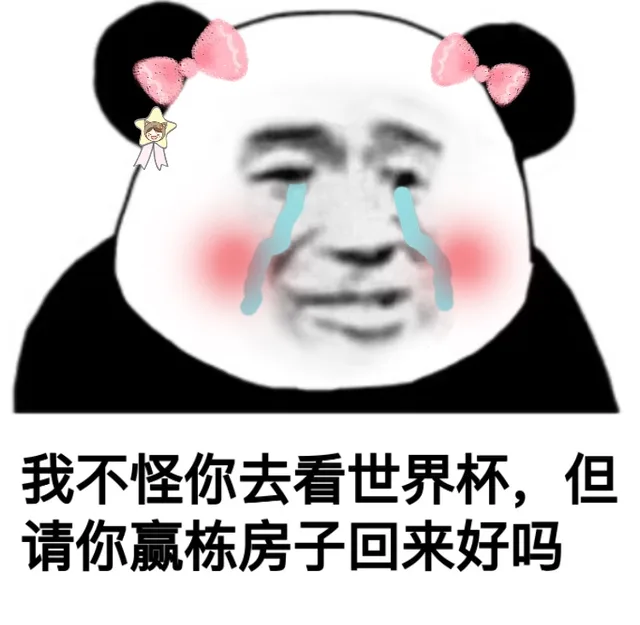 我不怪你去看世界杯,但请你赢栋房子回来好吗（我不怪你去看世界杯,但请你赢栋房子回来好吗）