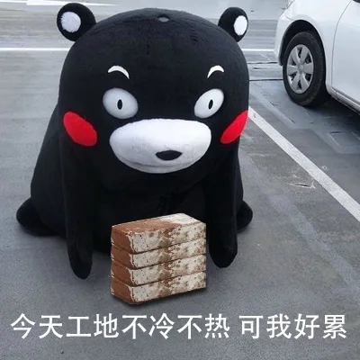 送给正在努力搬砖的你。。。_熊本熊_搬砖表情包