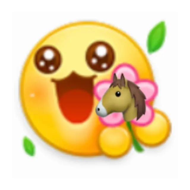 小黄脸手拿马表情包（小黄脸手拿马表情包）