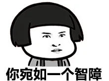 你宛如一个智障