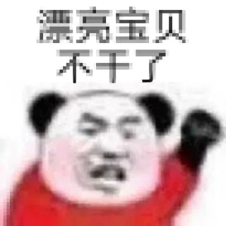 熊猫头漂亮宝贝不干了
