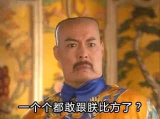 一个个都敢跟朕比方了?