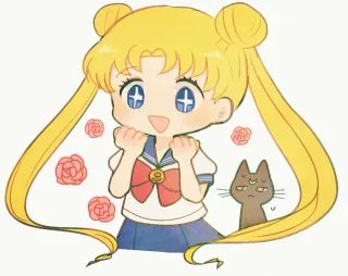 画风赞、超可耐的一组表情_美少女战士表情包
