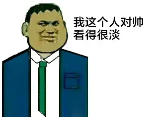 我这个人对帅看得很淡