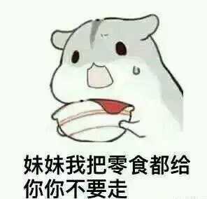 妹妹我把零食都给你，你不要走