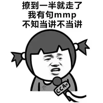 撩到一半就走了我有句mmp不知当讲不当讲