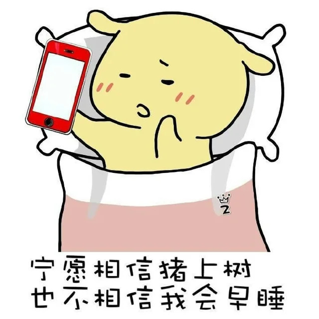 宁愿相信言猪上树也不相信我会早睡