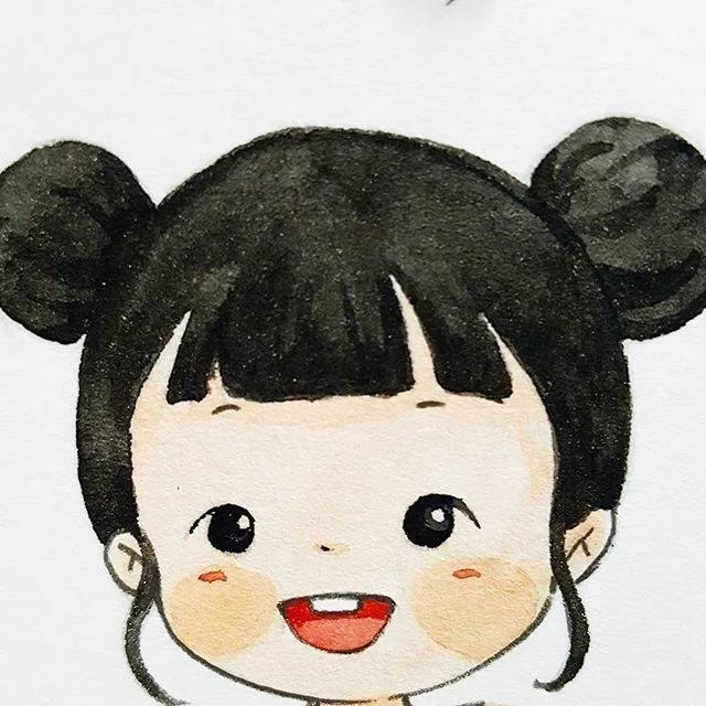 水彩女生头像