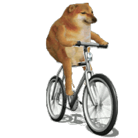 cheems柴犬动态表情包 单车