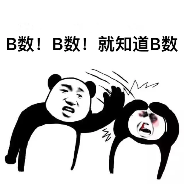 B数！B数！整天就知道B数