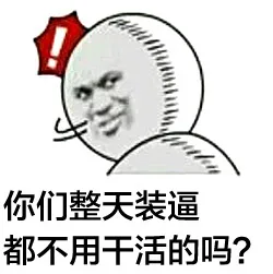 你们整天装逼都不用干活的吗?（你们整天装逼都不用干活的吗?）