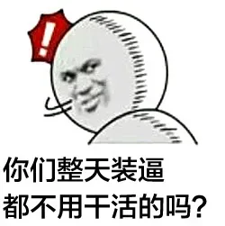 你们整天装逼都不用干活的吗?