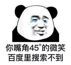 你嘴角45度的微笑，百度里搜索不到