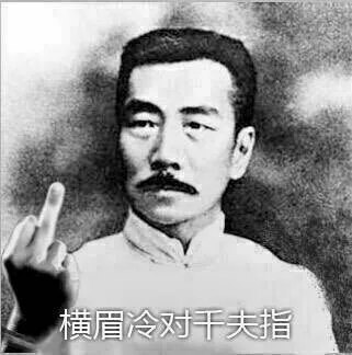 横眉冷对干夫指(鲁迅竖中指)（横眉冷对干夫指(鲁迅竖中指)）