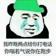 一路绿到底 ，流泪熊猫头绿帽系列_熊猫头_绿帽子_内涵表情包