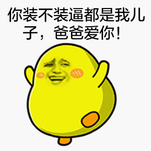 你装不装逼都是我儿子，爸爸爱你！