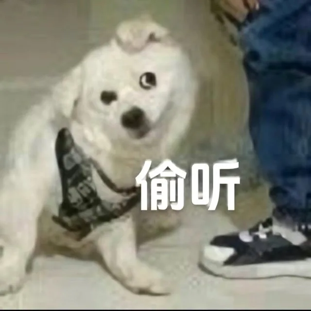 狗狗偷听表情包（狗狗偷听表情包）