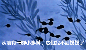 小蝌蚪找妈妈，这是一个...有点...悲伤的故事..._恶搞_动图_内涵表情包