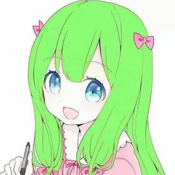绿色头发动漫女生头像