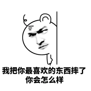我把你最喜欢的东西摔了，你会怎么样？