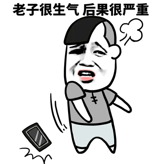 老子很生气，后果很严重