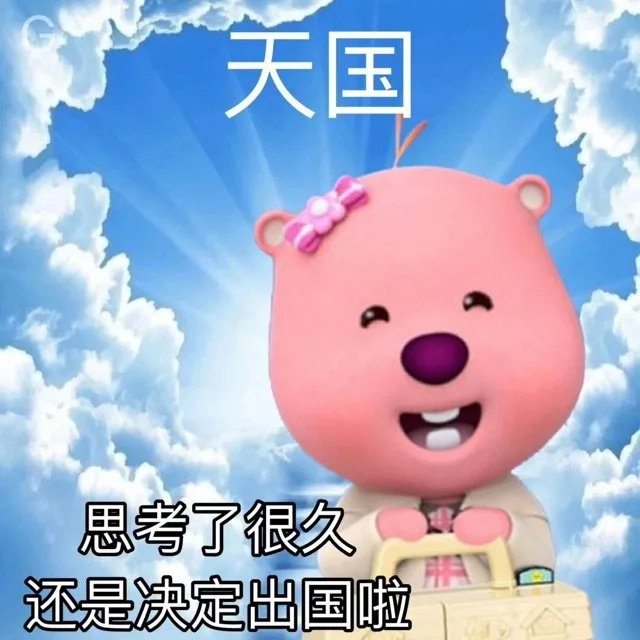 天国思考了很久还是决定出国啦（天国思考了很久还是决定出国啦）
