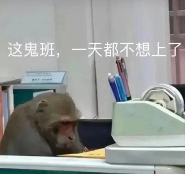 这鬼班，一天都不想上了(吗喽表情包)（这鬼班，一天都不想上了(吗喽表情包)）
