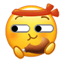 小黄脸吃东西表情包