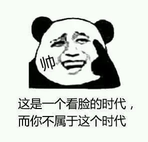 这是一个看脸的时代，而你不属于这个时代