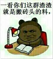 一看你们这群渣渣就是搬砖头的料（一看你们这群渣渣就是搬砖头的料）