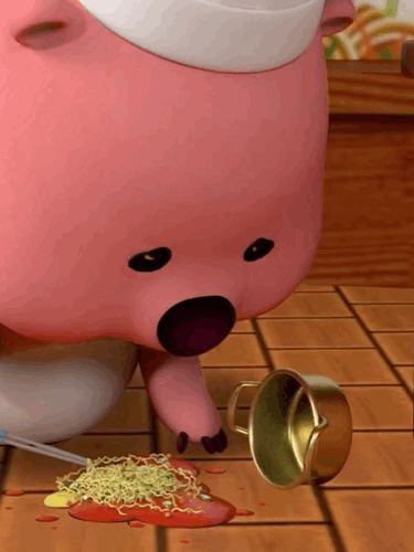 吃掉地上的泡面 GIF 动图表情包（吃掉地上的泡面 GIF 动图表情包）