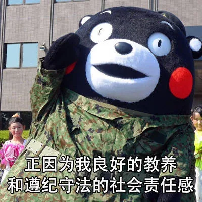 正因为我良好的教养和遵纪守法的社会责任感