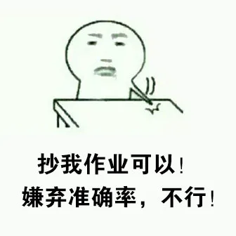 抄我作业可以，嫌弃准确率，不行！（抄我作业可以，嫌弃准确率，不行！）