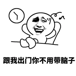 跟我出门你不用带脑子
