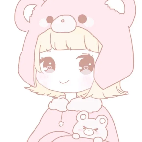一组粉色女生头像