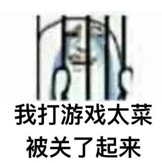 我打游戏太菜被关了起来