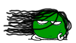 绿脸长头发