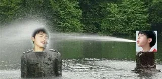 吐口水
