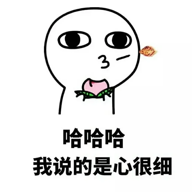 哈哈哈，我说的是心很细（哈哈哈，我说的是心很细）