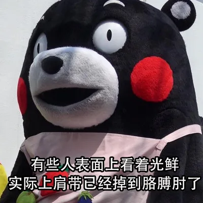 有些人表面上看着光鲜，其实..._熊本熊_表面上