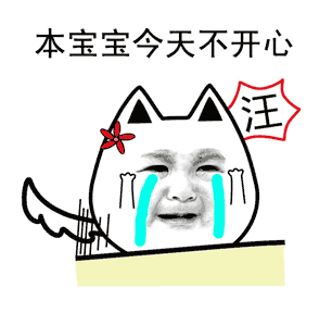 本宝宝今天不开心，汪