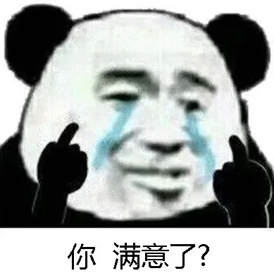 你 满意了？（流泪熊猫头）