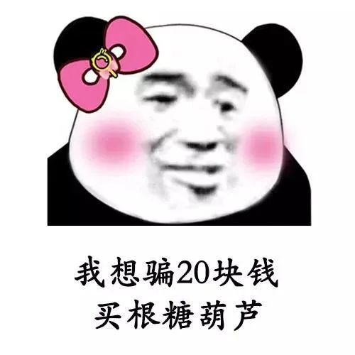 我想骗20块钱买根糖葫芦