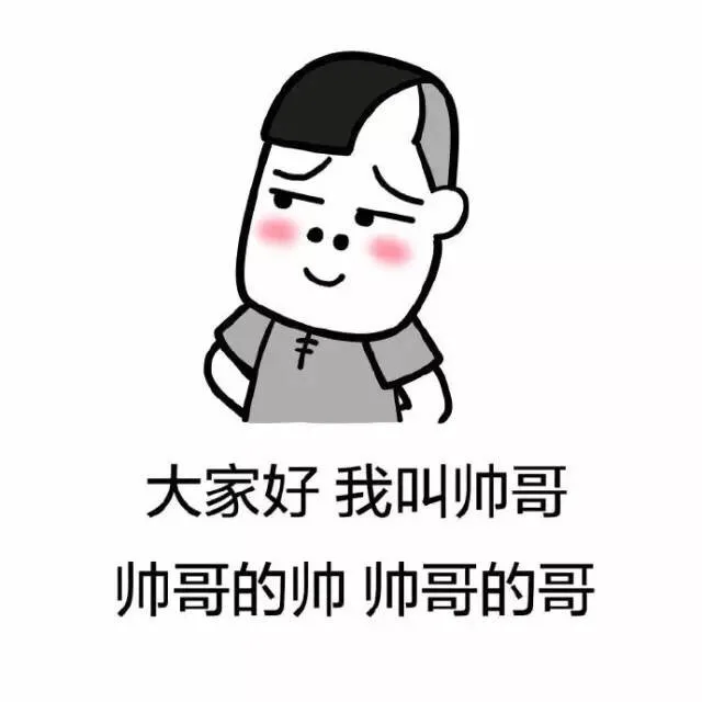大家好，我叫帅哥 帅哥的帅 帅哥的哥_金馆长_表情头牌表情包