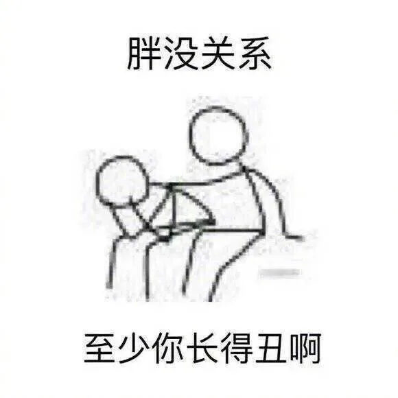 胖没关系，至少你长的丑啊