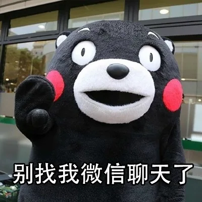 别找我聊天了，多幼稚你知道吗_熊本熊表情包