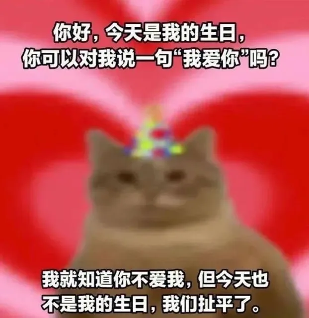 你好，今天是我的生日，你可以对我说一句“我爱你”吗？我就知道你不爱我，但今天也不是我的生日，我们扯平了。（你好，今天是我的生日，你可以对我说一句“我爱你”吗？我就知道你不爱我，但今天也不是我的生日，我们扯平了。）